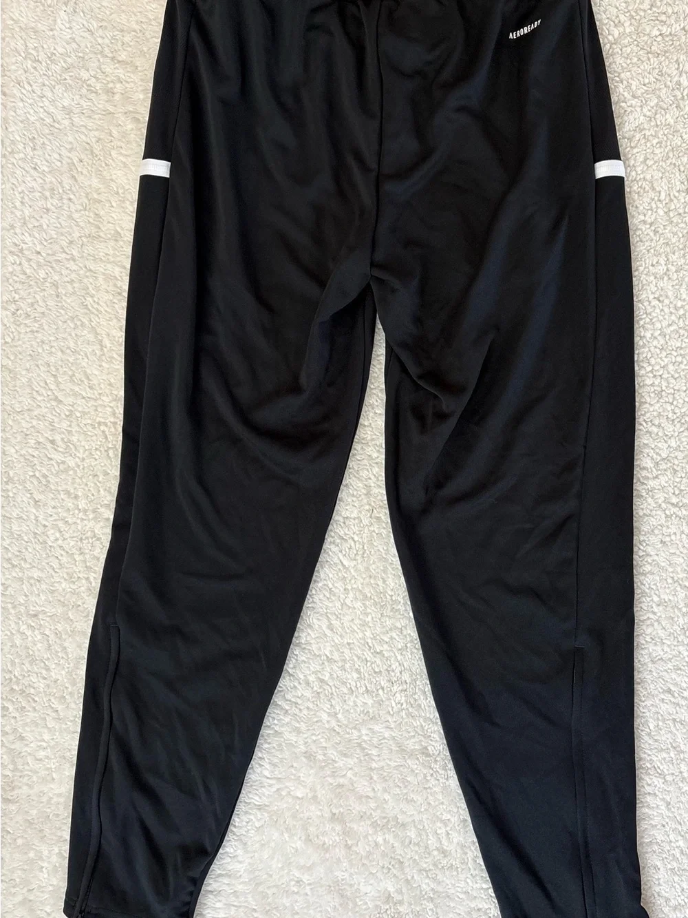adidas Black Jogger Sweatpants with White Accents